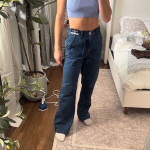 Abercrombie & Fitch High Rise Jeans - Dark Blue